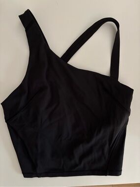 lululemon athletica Black everlux asymmetrical tennis tank Size 4
